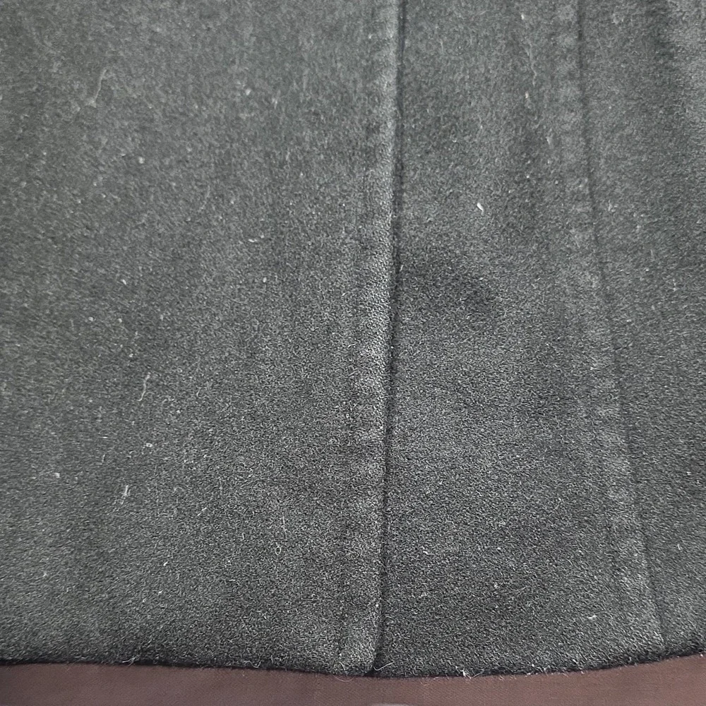 Michael Kors Coat Womens S Black Pea Collared Epaulet Button Long Sleeve